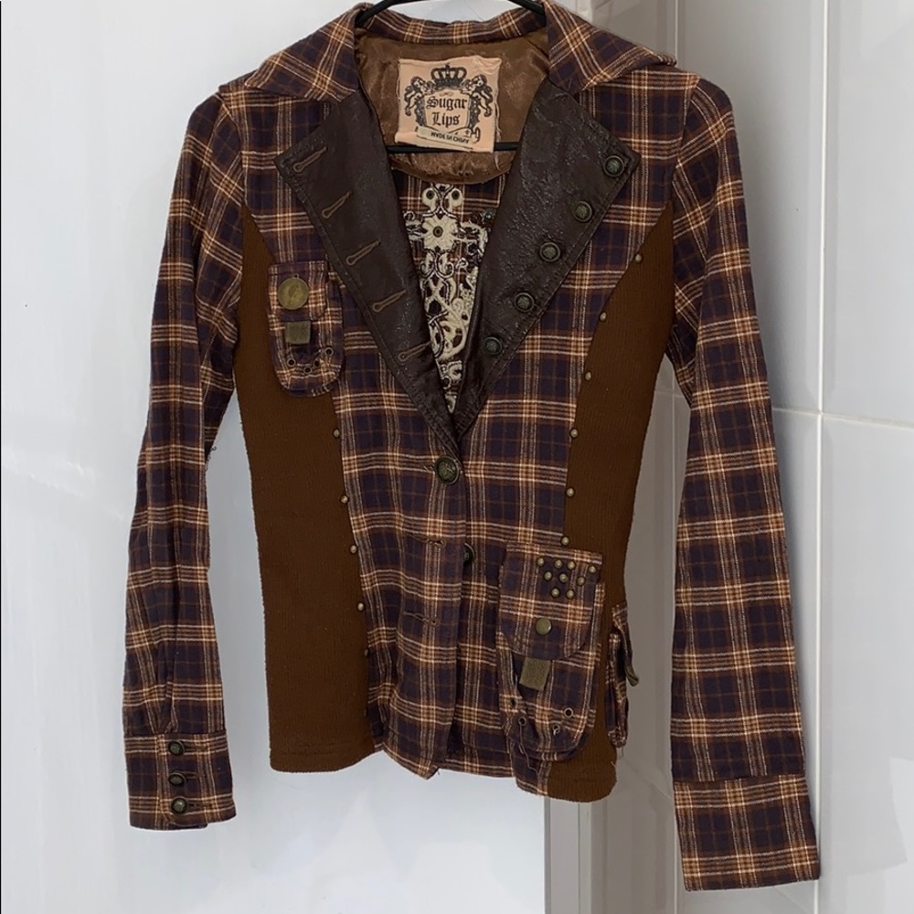 Flannel blazer